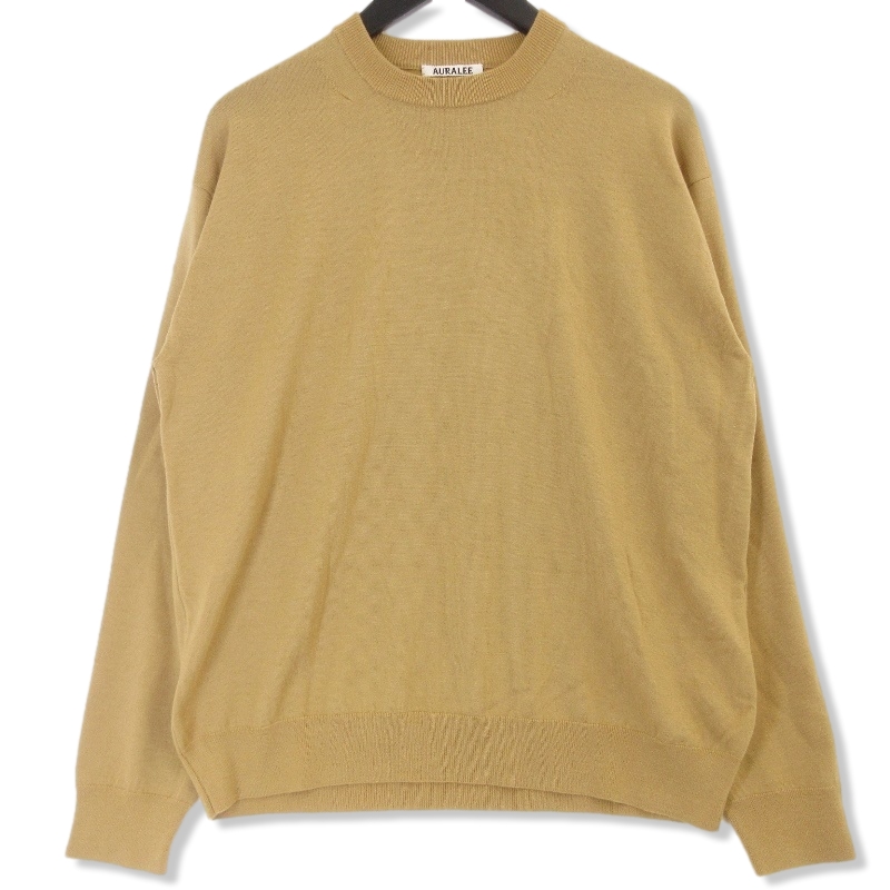 オーラリーWOOL CASHMERE HIGH GAUGE KNIT P/O A8AP01HG買取